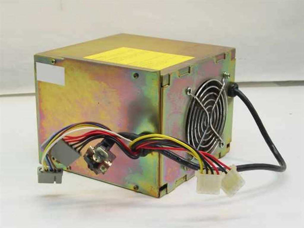 Mitsubishi Electric PC12-UB power supply – side view showing cooling fan and Molex output connectors with cable switch