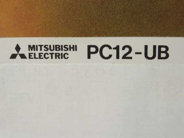 Mitsubishi Electric PC12-UB power supply – label detail showing brand and model number