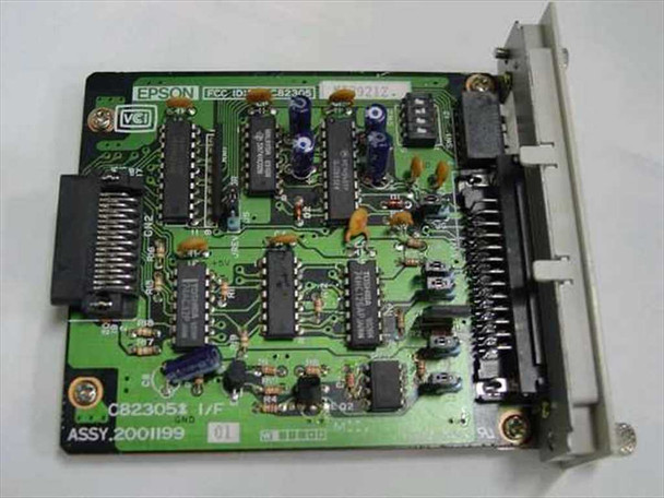 Epson C82305 serial interface card – top-down PCB view showing Epson label, multiple ICs, and ASSY.2001199 silkscreen markings