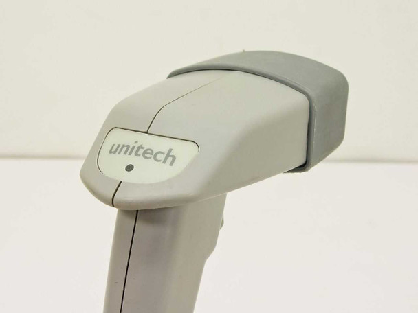 Unitech MS300-1 front handle view showing Unitech logo and trigger button