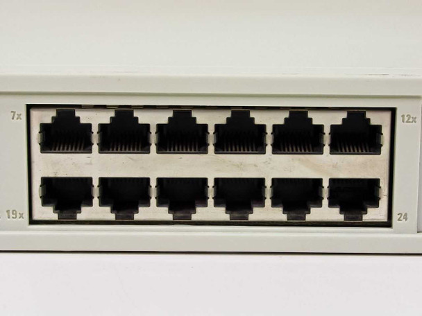 3Com 3C16671 — close-up of RJ45 ports 7–12 (top row) and 19–24 (bottom row) on front panel