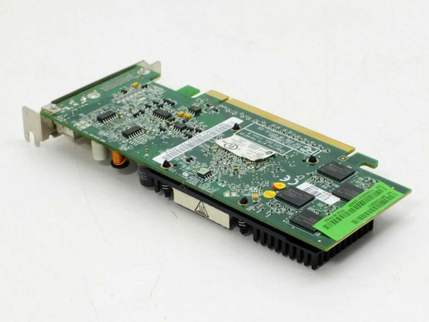 Dell JJ461 ATI Radeon X1300 256MB PCIe video card – bottom/reverse PCB view showing memory chips and component layout