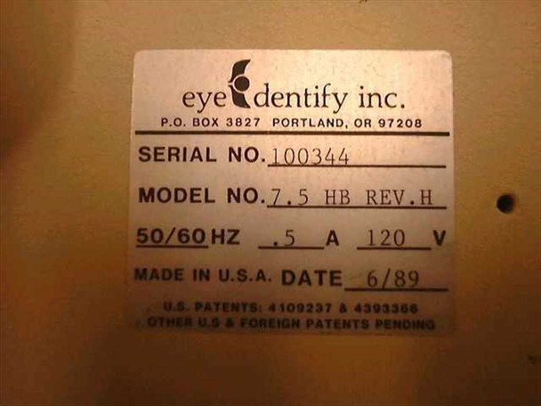 EyeDentify 7.5 EyeDentification System Biometric Retinal Identification Scanner