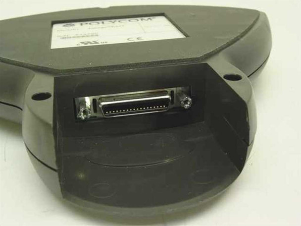Polycom ImageShare – underside view showing proprietary multi-pin dock connector, UL and CE markings