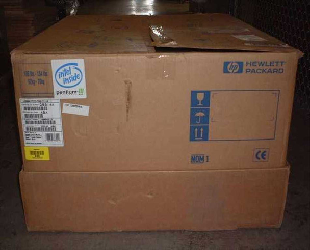 HP NetServer LC 2000 D8514A original Hewlett-Packard shipping carton exterior showing HP branding and product labels
