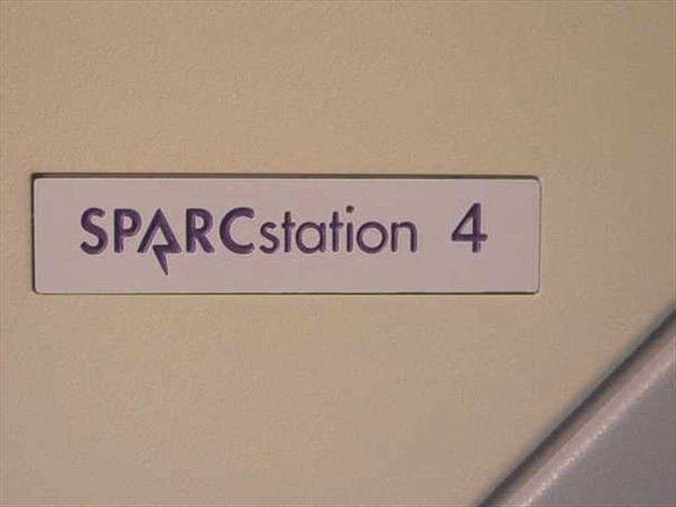 Sun SPARCstation 4 — close-up of SPARCstation 4 nameplate badge on front bezel