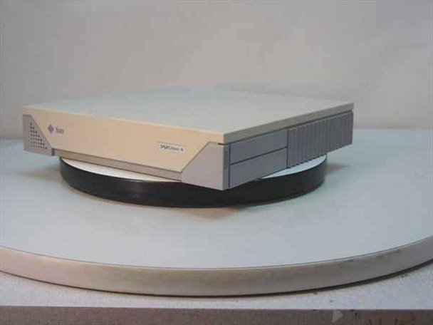 Sun SPARCstation 4 Model 544 desktop workstation — top-front angled view showing Sun logo and SPARCstation 4 badge on beige pizza-box chassis