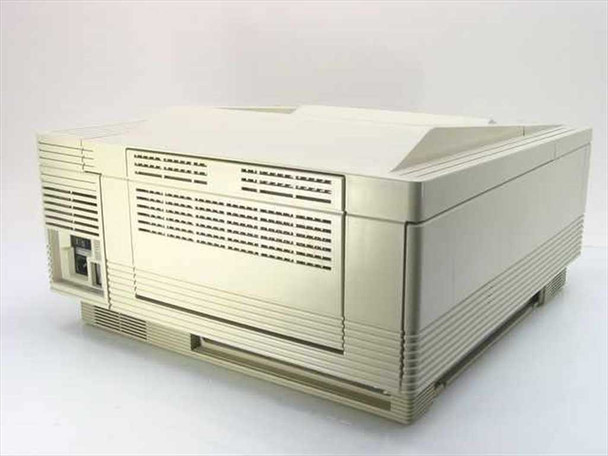 HP 33449A LaserJet III laser printer — rear three-quarter view showing ventilation grilles and power inlet