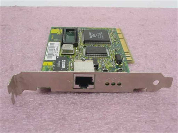 3Com 3C905-TX Fast EtherLink XL PCI 10/100 network card — front view showing RJ-45 port, main controller chip, and PCI edge connector