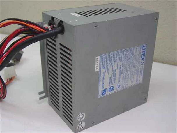 LiteOn PA-4111-1 110W desktop power supply – right side showing rating label and ventilation fins with cable harness