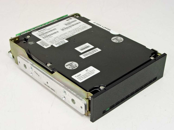 Imprimis CDC 94208-75 60MB 5.25-inch half-height IDE hard drive — top and right-side angle showing drive mechanism, labels, and black front bezel with Type 41 sticker