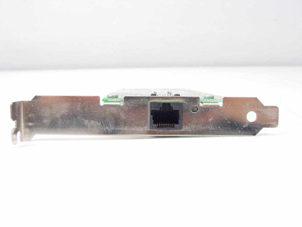 3Com EtherLink III 3C509B-TPO bracket edge view showing single RJ45 port with light surface wear on metal bracket