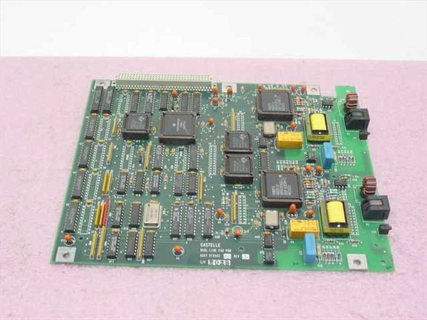 Castelle 810023 03 Rev C Dual Line Fax PCB with RJ-11 Ports