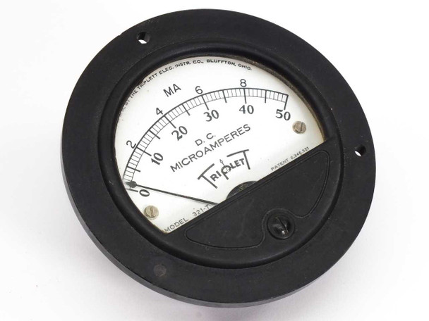 Triplett Model 321-T 0-50 D.C. Microamperes Gauge