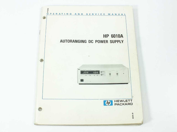 HP 6010A Autoranging DC Power Supply Operating and Service Manual