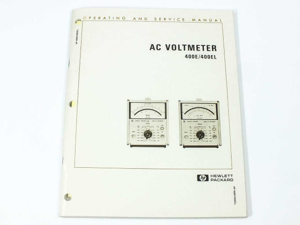 HP 400E/400EL AC Voltmeter Operating and Service Manual