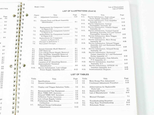 HP 1740A Oscilloscope Operating and Service Manual