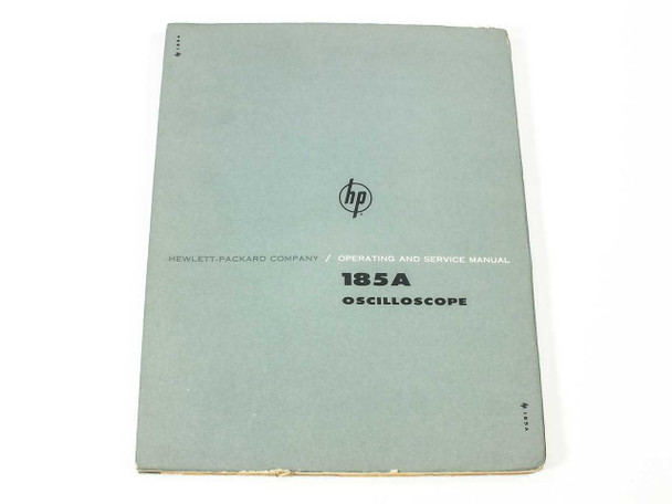 HP 185A Oscilloscope Operating and Servicing Manual 01103-2