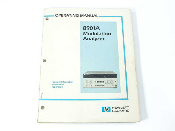 HP 8901A Modulation Analyzer Operating Manual