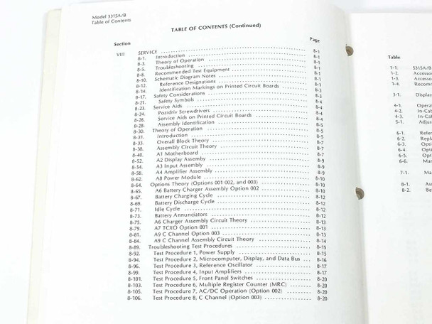 HP 5315A/B 100 MHz Universal Counter Operating & Service Manual