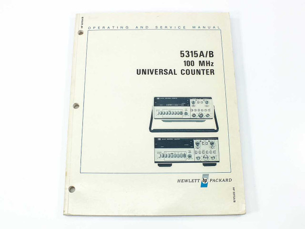 HP 5315A/B 100 MHz Universal Counter Operating & Service Manual