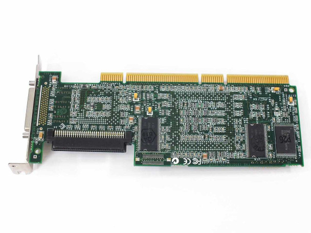 Adaptec ASR-2110S/32M RAID card – solder/bottom side view showing PCI edge connector and PCB layout