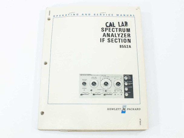 HP 8552A Spectrum Analyzer IF Section Operating and Service Manual