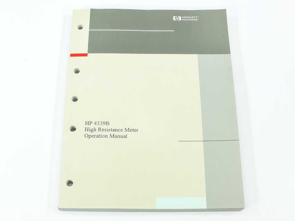 HP 4339B High Resistance Meter Operation Manual