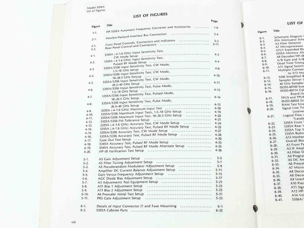 HP 5355A & 5356A/B/C Frequency Converter & Heads Operating & Service Manual