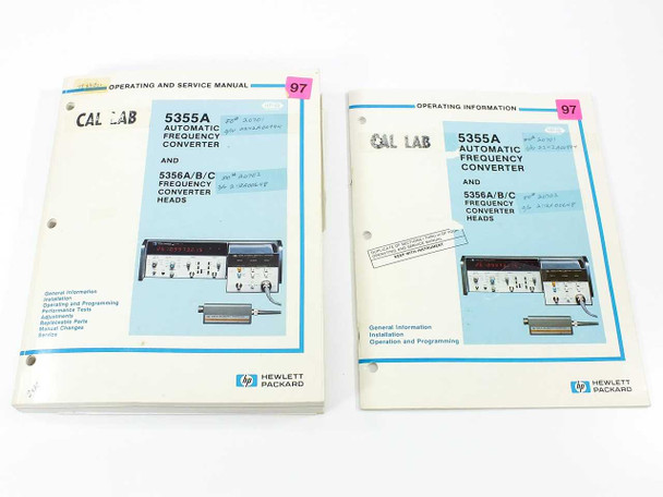 HP 5355A & 5356A/B/C Frequency Converter & Heads Operating & Service Manual