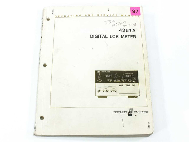 HP 4261A Digital LCR Meter Operating and Service Manual