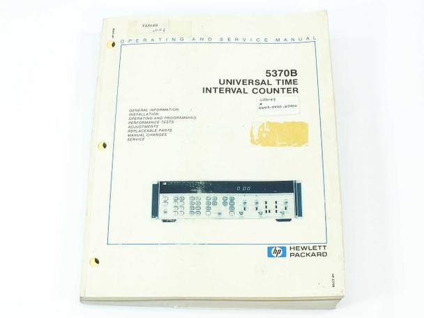 HP 5370B Universal Time Interval Counter Operating & Service Manual