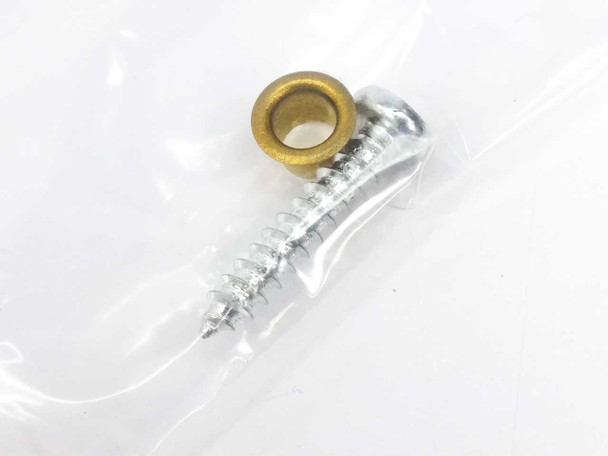 Mounting hardware included with ITW Linx MCO4X4-60 — one mounting screw and brass eyelet in sealed poly bag