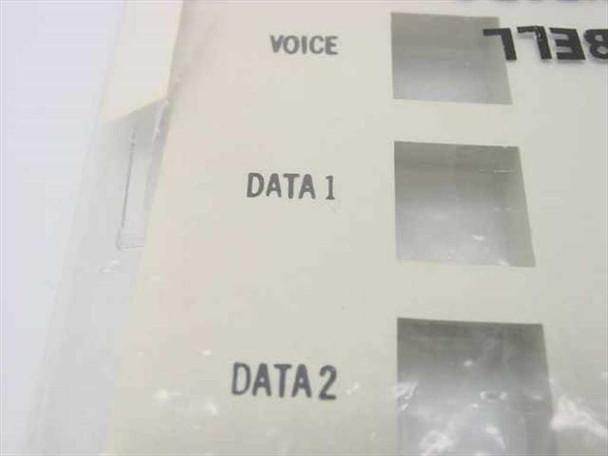 Hubbell FPL13VD1D2 wall plate face showing three labeled keystone openings: Voice, Data 1, Data 2