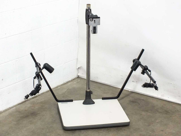 Leitz Wetzlar Repro Copy Stand with 2 Lights 32" Tall Camera Mount 20"x18" Table