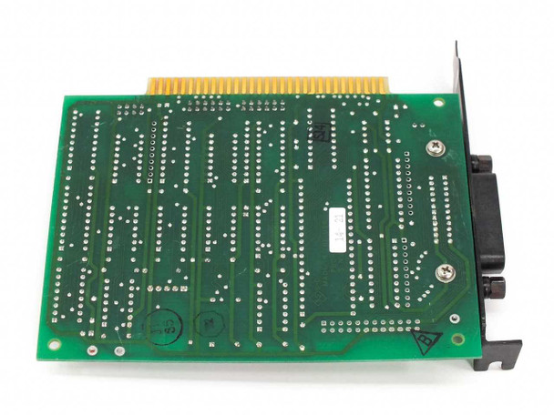 Ziatech ZT 1444A IEEE 488 GPIB ISA card — solder side (PCB bottom) showing clean solder joints, 8-bit ISA gold edge connector, and bracket with GPIB connector