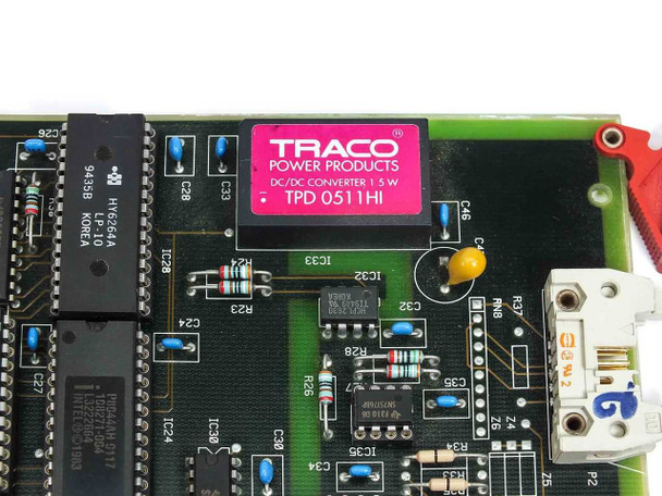 Netstal SLA Bitbus Board – close-up of Traco Power Products TPD 0511HI DC/DC converter label and adjacent passive components