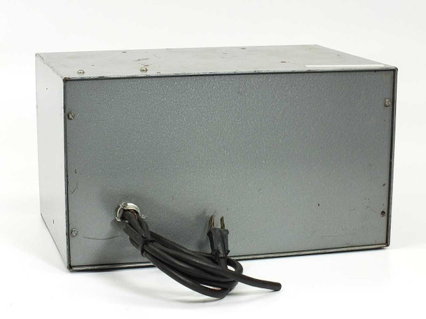 Rear view of Temp-Tendor 428-8171R1 enclosure showing AC power cord exit and plain steel back panel