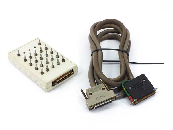 Sony ODM Switch Board PCB in white enclosure alongside 8-foot data cable with 37-pin and 25-pin connectors – full set view