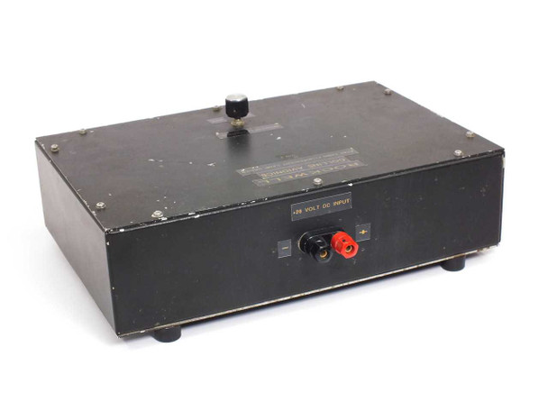 Rockwell Collins AT&E EDMS Fluorescent Lamp Driver – rear panel showing +28V DC input banana jacks (black negative, red positive)