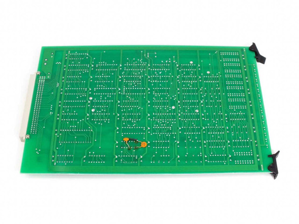 JEOL BP102150-00 Master Cont PB Card — solder-side (bottom) view showing PCB traces and retention tabs