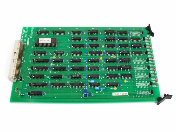 JEOL BP102150-00 Master Cont PB Card 886550050 — top-side component view showing ICs and card edge connector