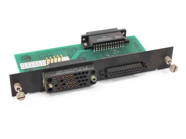 Datatel PCB31812 Network Communication Interface Board REV 1 — front view showing faceplate with multi-pin D-sub and high-density connector