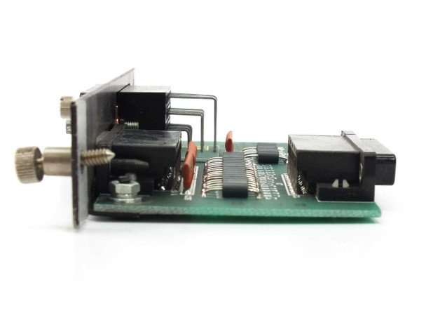 Datatel DCP3280 PCB31812 side profile view — shows board thickness, transistors, and rear connector detail