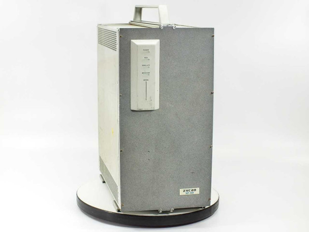 Zycad XP-140 Hardware Simulation Accelerator front-left view showing carry handle, front panel controls, and Zycad logo badge on lower right