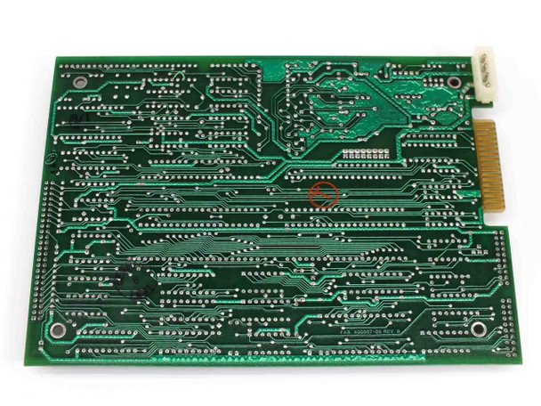 Adaptec ACB-4000 controller card — solder side view showing clean green PCB traces and jumper header
