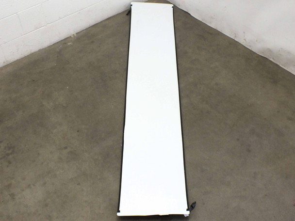 Solopower SP1 flexible solar panel showing white ETFE backing side laid flat and fully unrolled