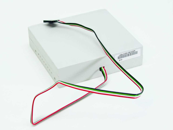 Unbranded 4-in-1 internal USB card reader rear/side view showing USB Card Reader label and full cable length