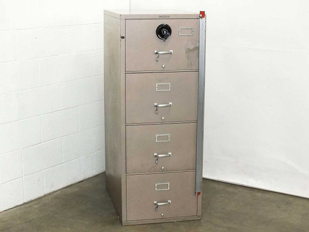 Shaw Walker G1 4-Drawer Fireproof Filing Cabinet with PadLock Slot - As Is