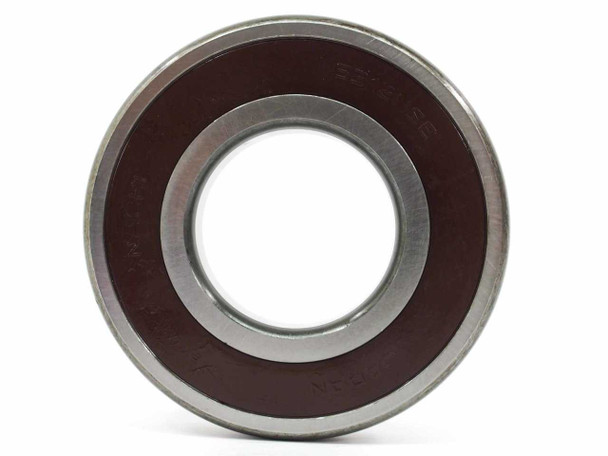 Nachi 6312-2NSE deep groove ball bearing — angled side view showing 31mm width and double rubber seal edges